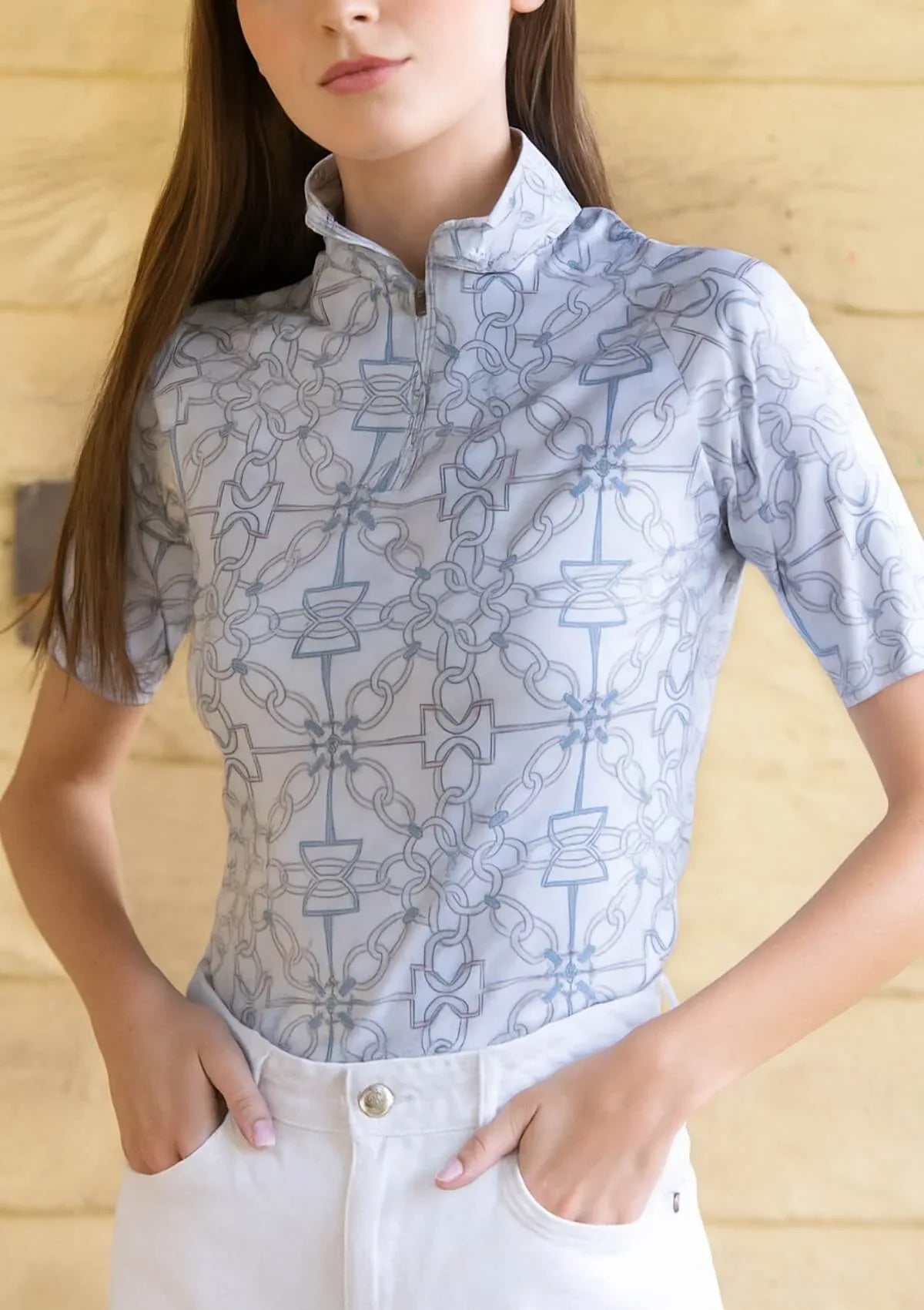 Rönner | Harmony Q-Zip | Short Sleeve | Chainlink Print