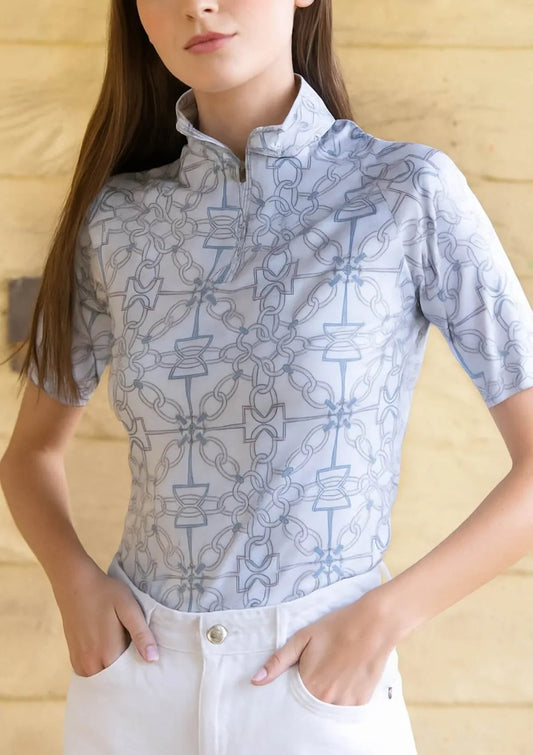 Rönner | Harmony Q-Zip | Short Sleeve | Chainlink Print