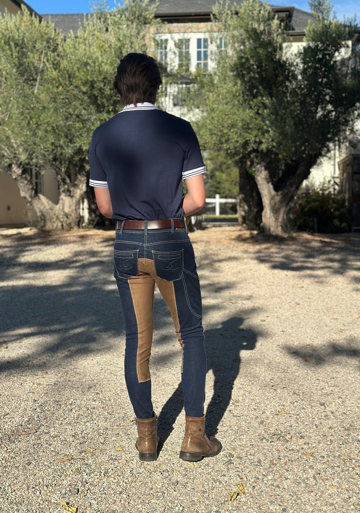 Goode Rider - MEN'S NEW Equestrian Jean - Full Seat with Cell Phone Pocket | 4-way stretch - Vintage Wash