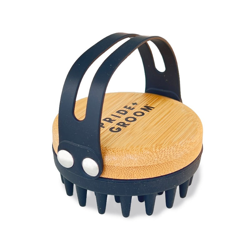 PRIDE+GROOM THE BATH BRUSH Dual-Use Silicone Grooming Brush — De-Shedding, Massaging & Waterproof Tool for Dogs