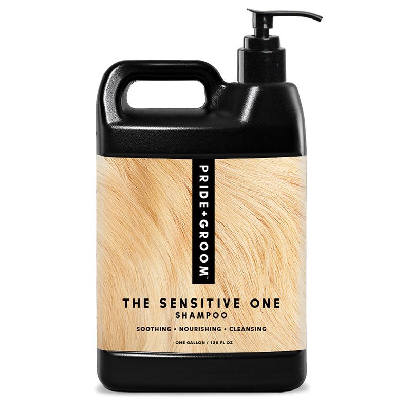 PRIDE+GROOM THE SENSITIVE ONE Hypoallergenic Dog & Puppy Shampoo — With Hemp Oil, Aloe & Oatmeal for Sensitive Skin