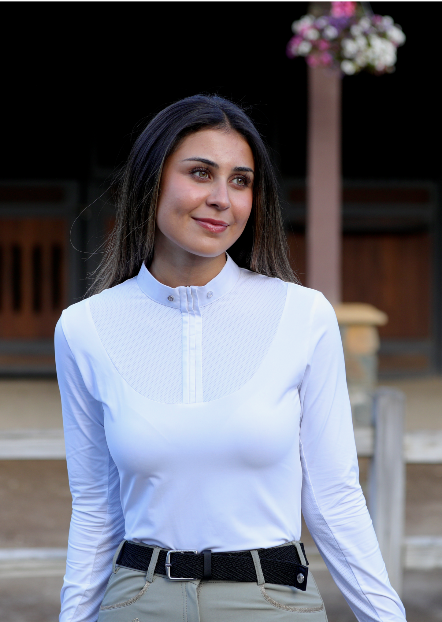 Harcour USA - Paola - Women's Competition Shirt in White Long Sleeve