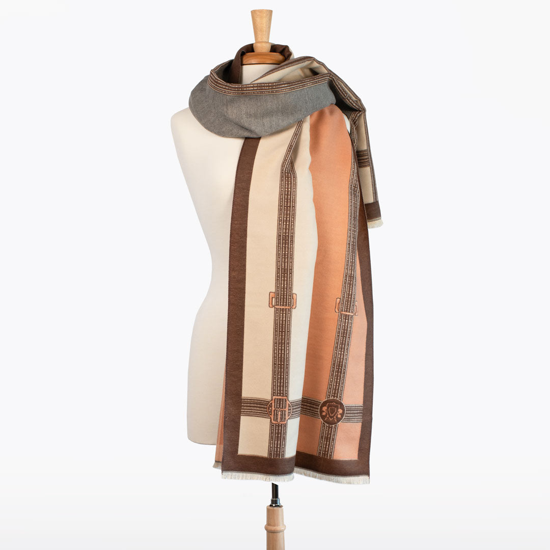 Urban Equestrian Cavelleti -  Equestrian Motif Luxe Shawl