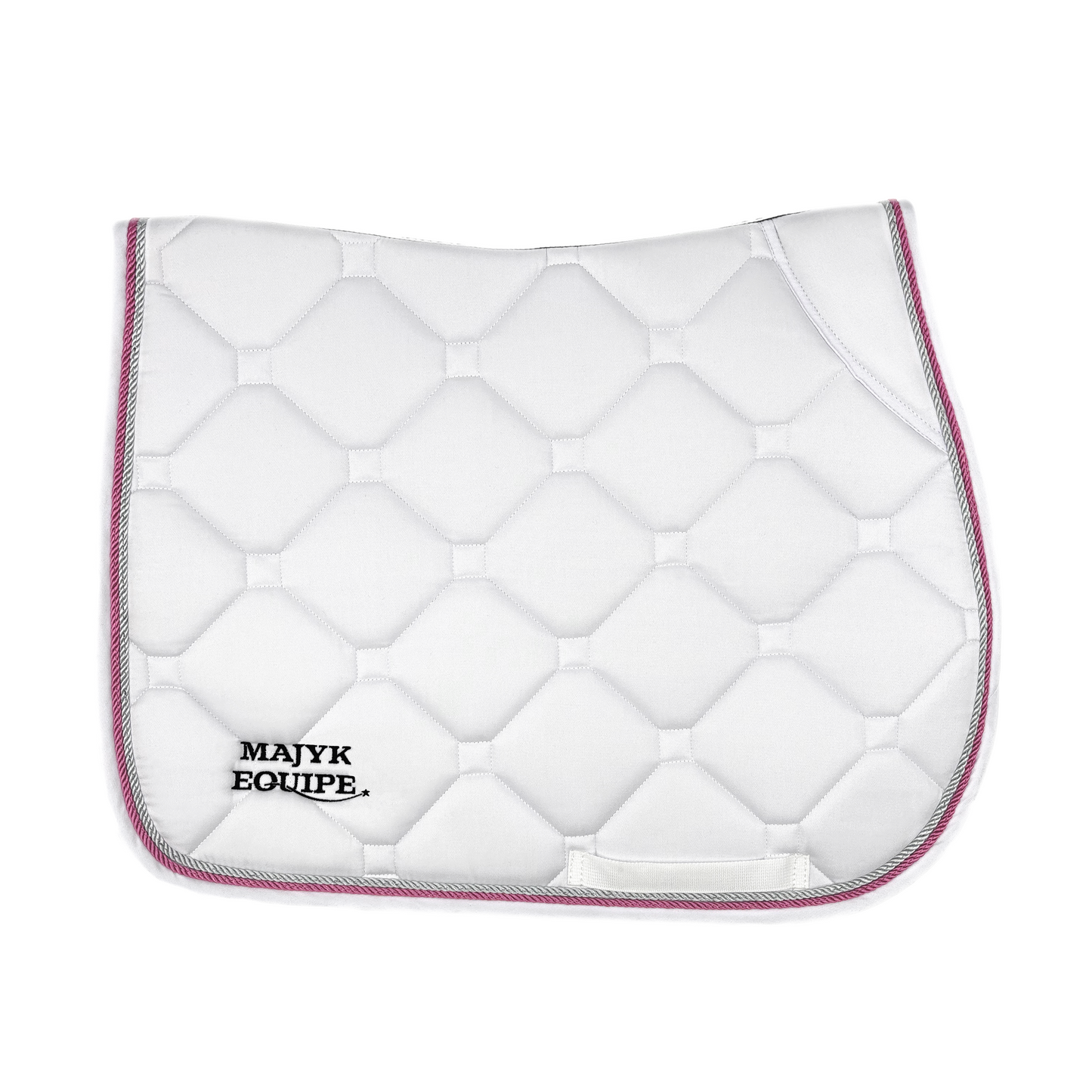 Majyk Equipe - White Classica Cotton Euro Saddle pad