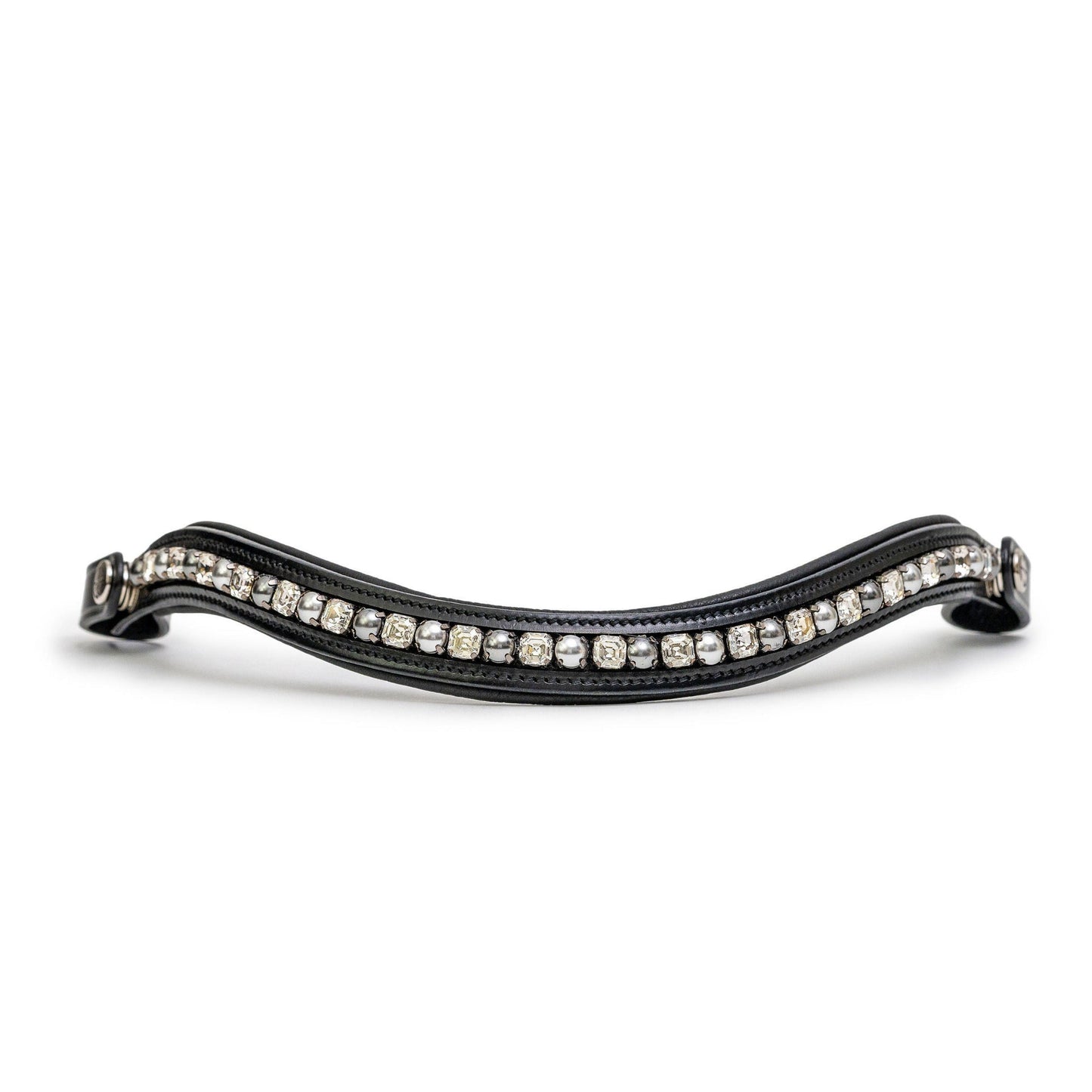 Halter Ego - Brixton Non-Patent Black Leather Double Bridle - UPDATED DESIGN
