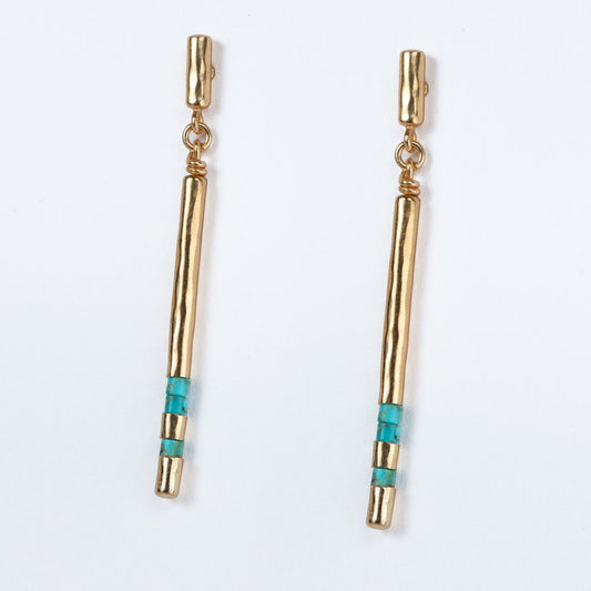 Urban Equestrian - Prism - Linea Turquoise Equestrian Earring