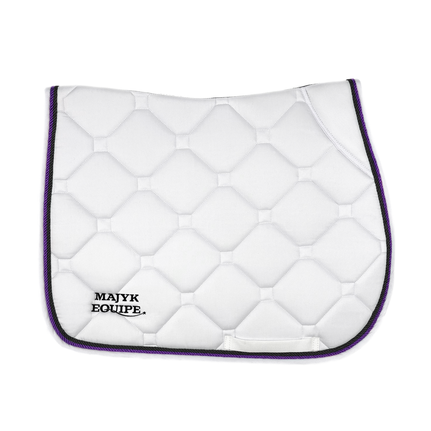 Majyk Equipe - White Classica Cotton Euro Saddle pad