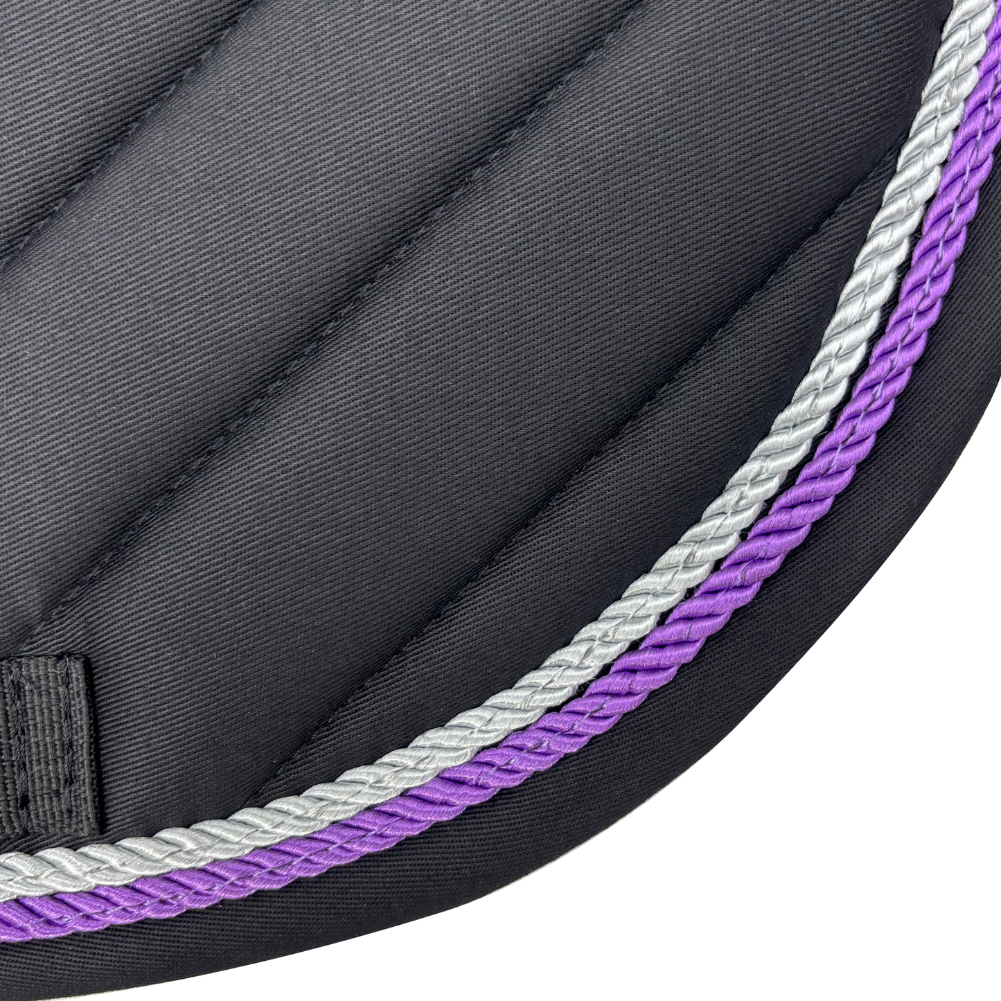 Majyk Equipe - Black Cotton Oblique Euro Saddle Pad