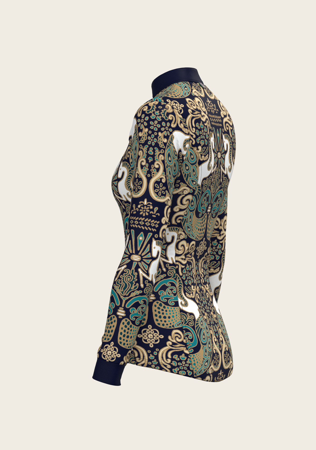 Espoir - Mermaid Horses Quarter Zip Sun Shirt