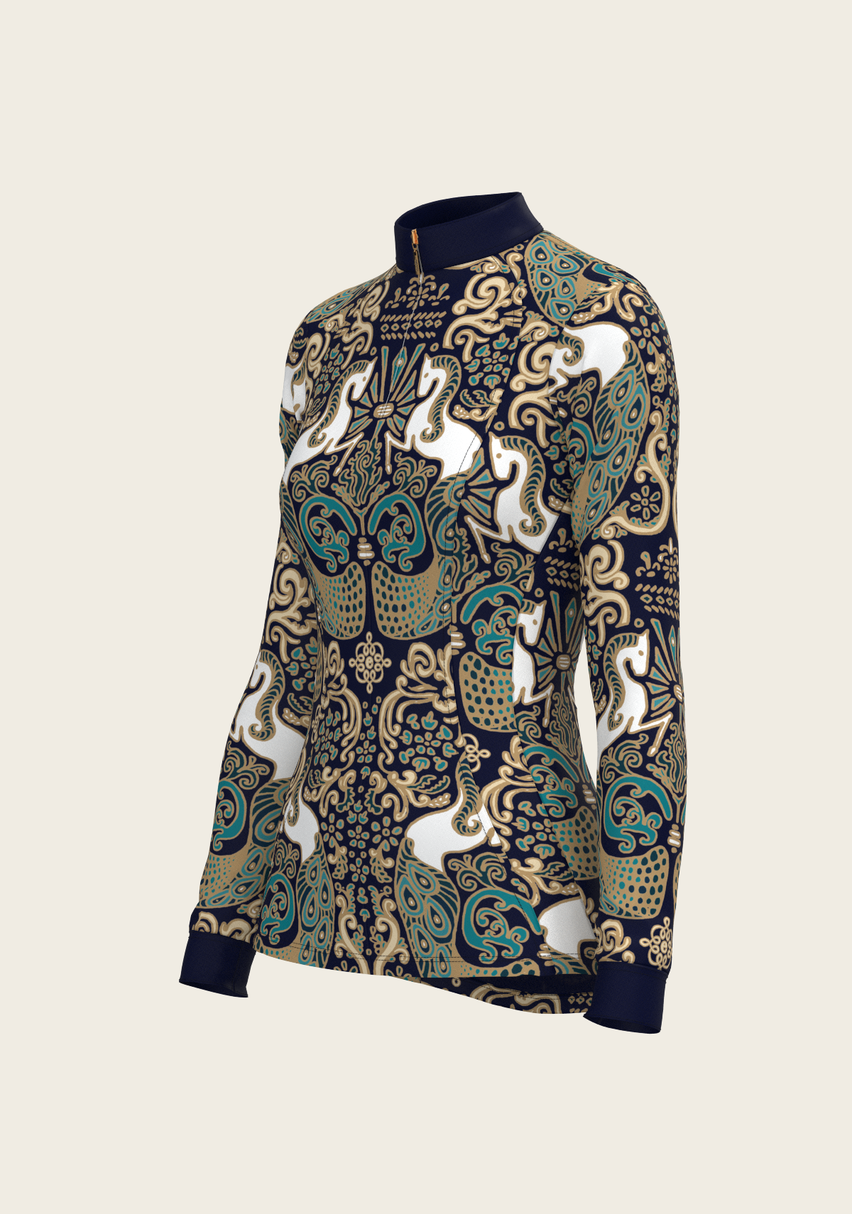Espoir - Mermaid Horses Quarter Zip Sun Shirt