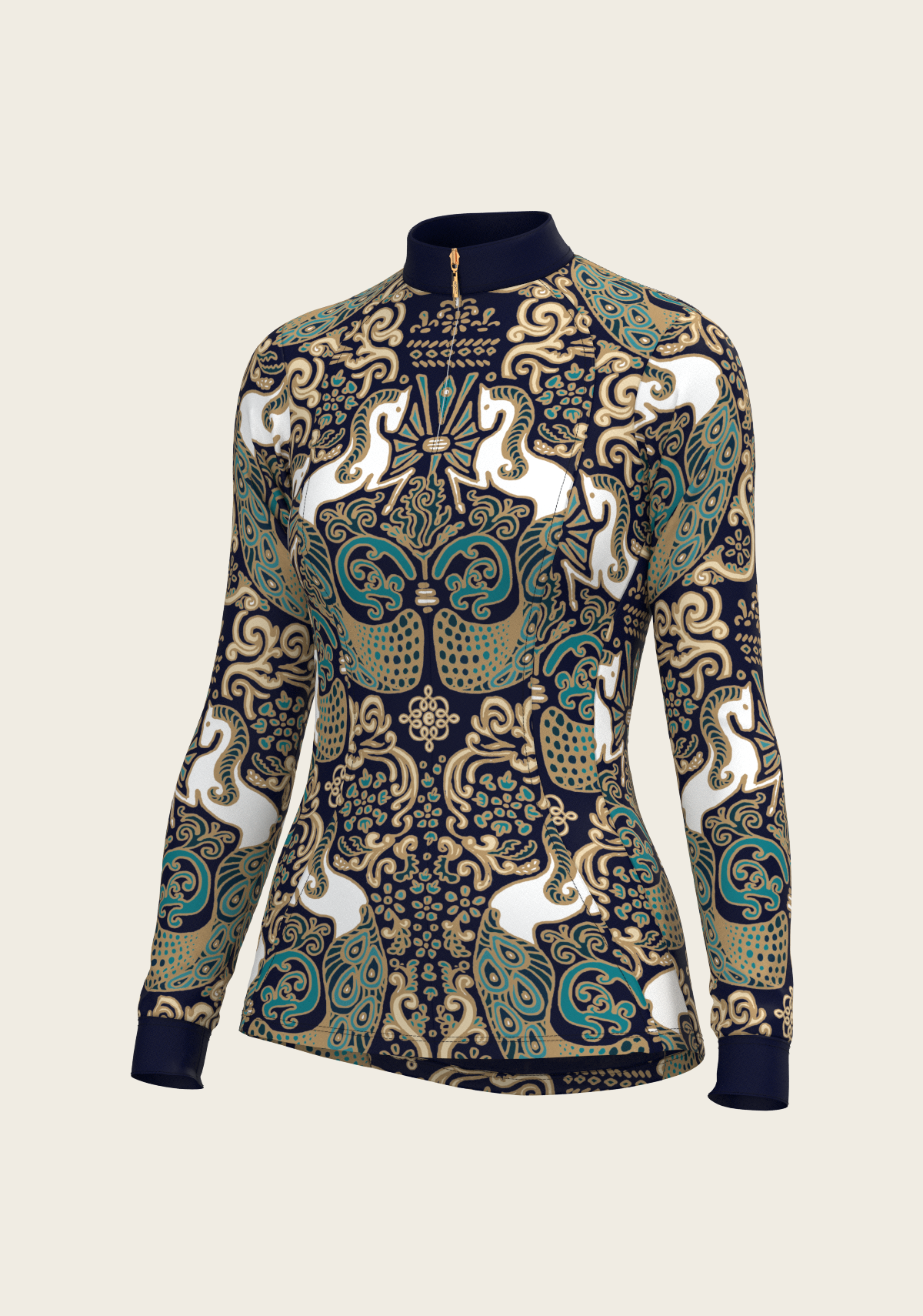 Espoir - Mermaid Horses Quarter Zip Sun Shirt
