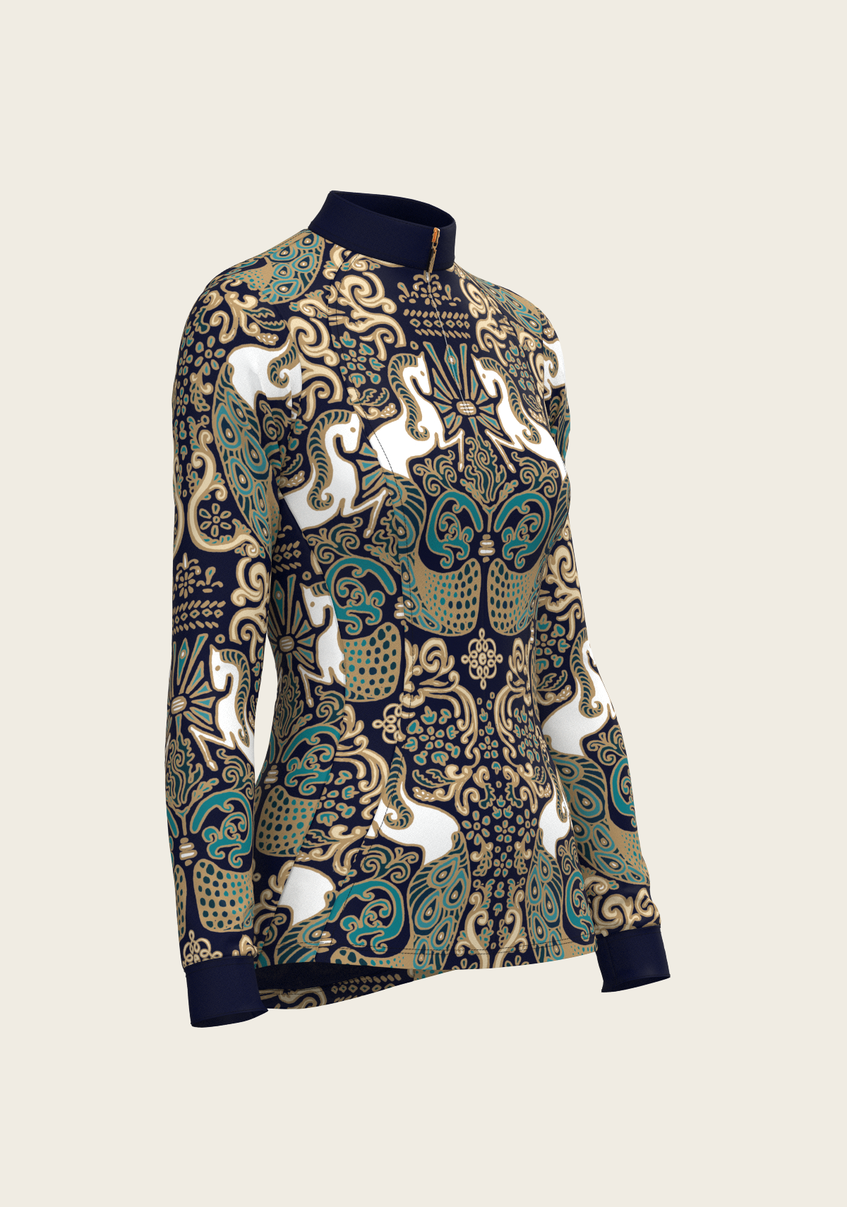 Espoir - Mermaid Horses Quarter Zip Sun Shirt