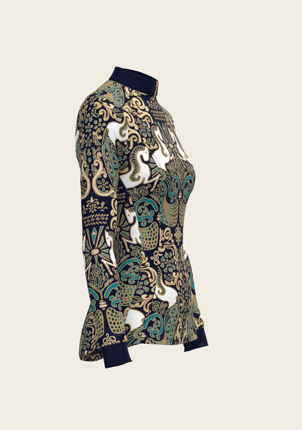 Espoir - Mermaid Horses Quarter Zip Sun Shirt