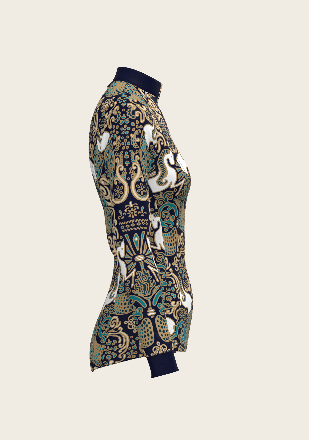 Espoir - Mermaid Horses Quarter Zip Sun Shirt