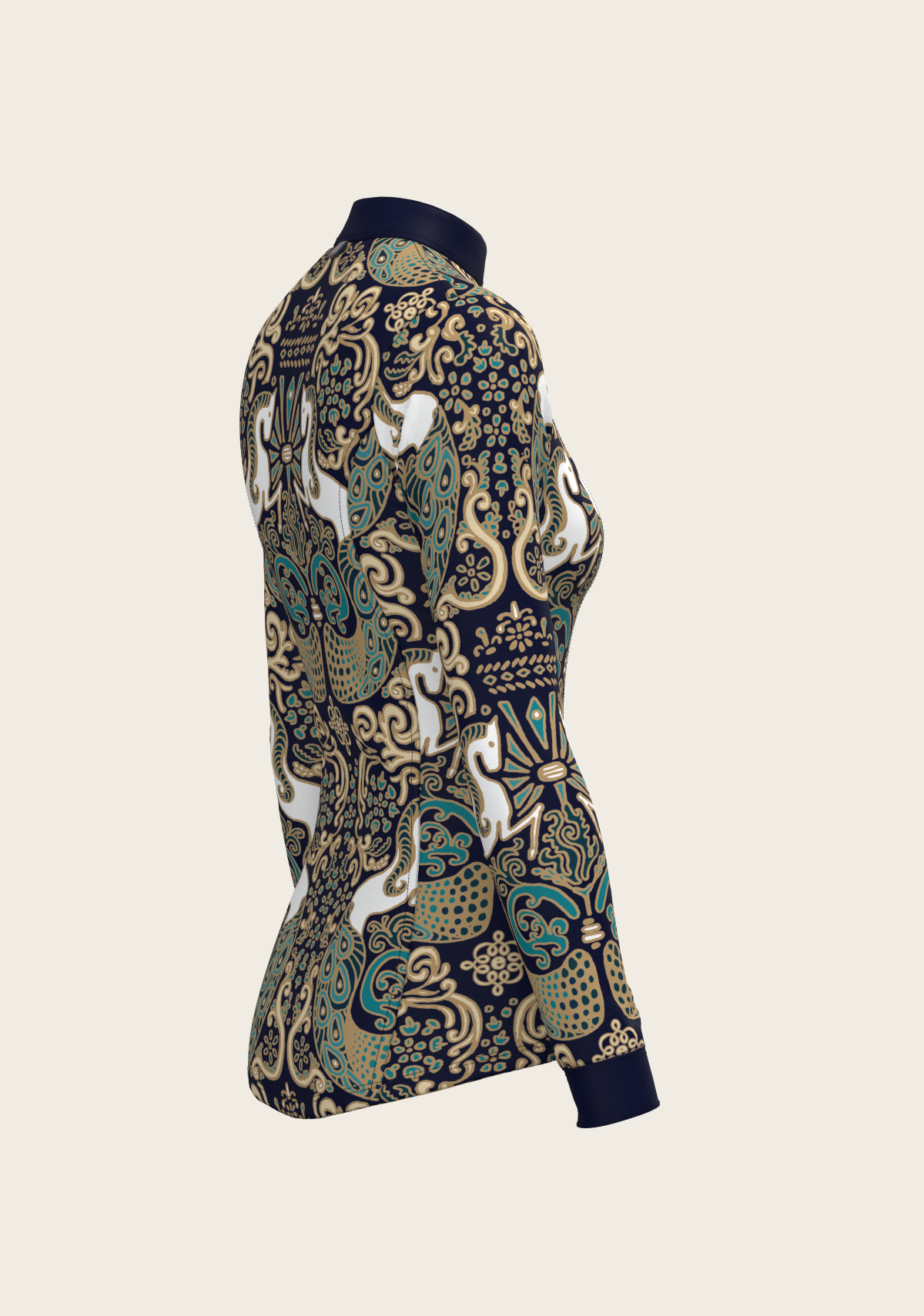 Espoir - Mermaid Horses Quarter Zip Sun Shirt