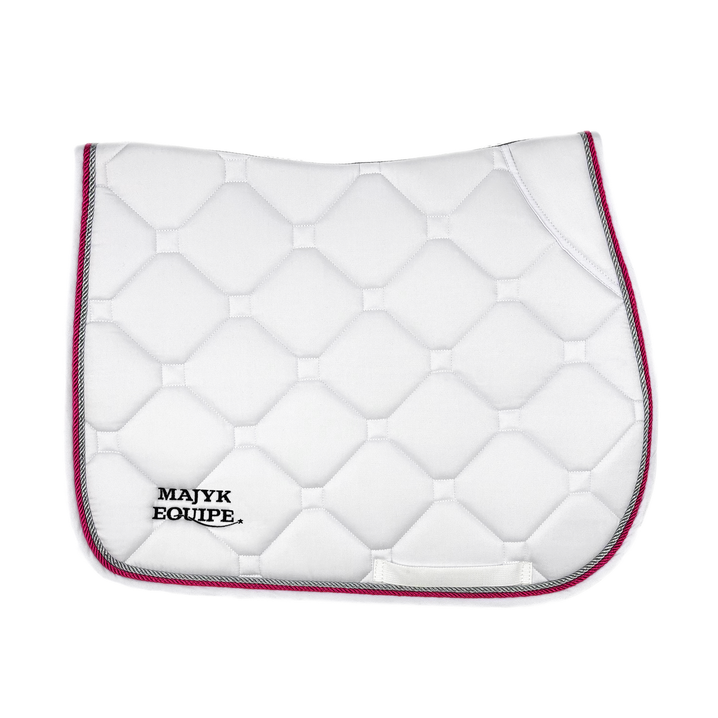 Majyk Equipe - White Classica Cotton Euro Saddle pad