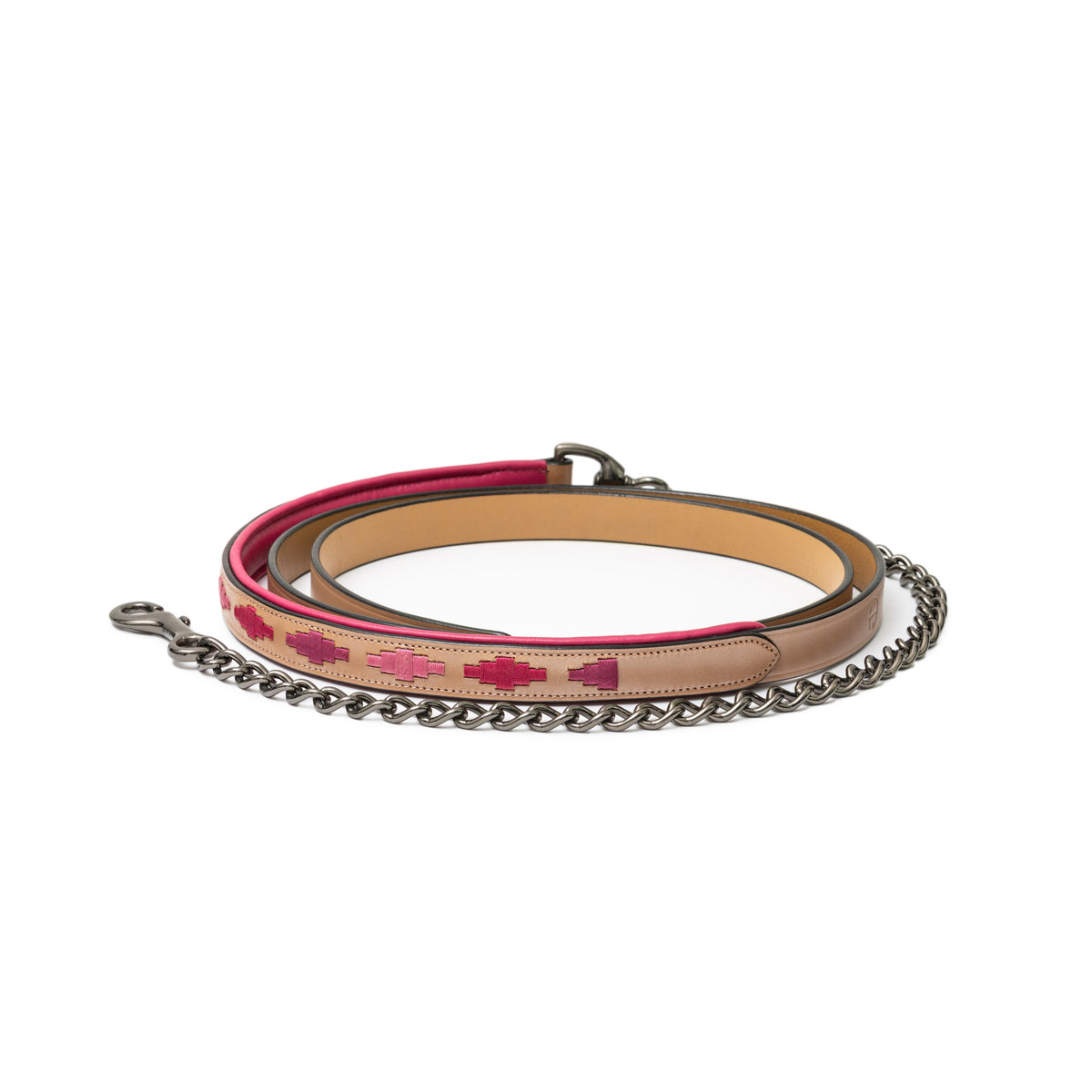 Halter Ego - Rosé Lumière Leather Lead Shank
