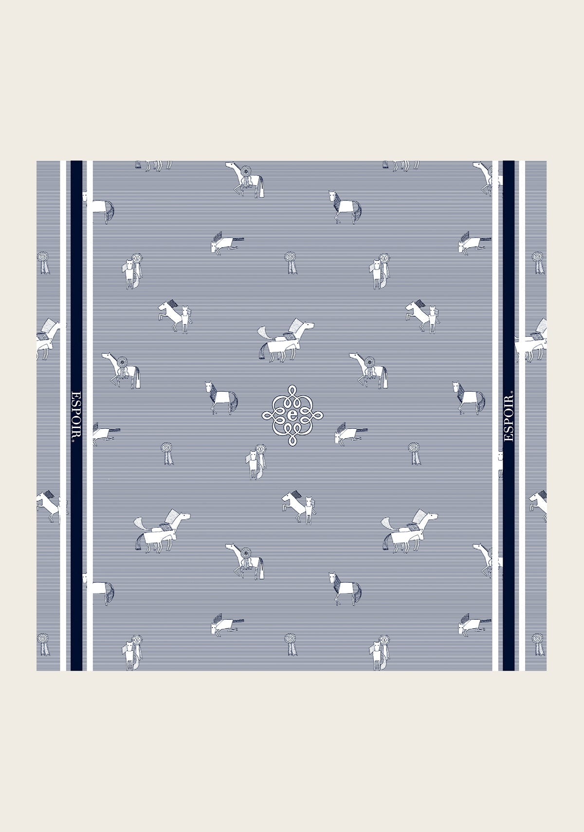  Espoir - Navy Stripes Square Scarf