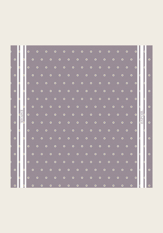 Espoir - Mosaic Daisies in Lavender Square Scarf