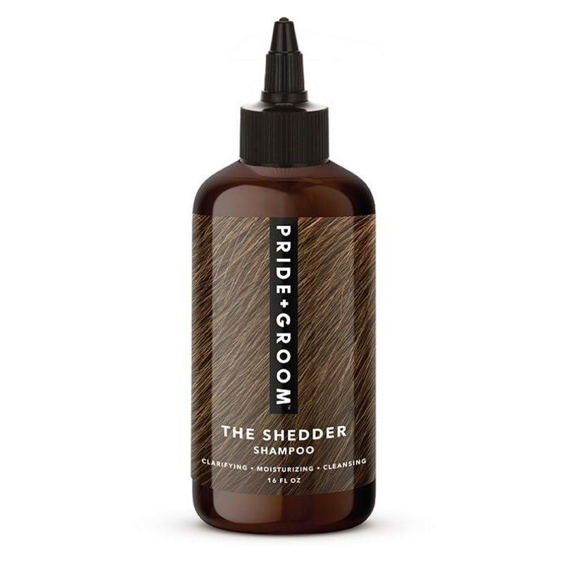 PRIDE+GROOM THE SHEDDER Dog Shampoo — Natural, Moisturizing De-Shedding Shampoo for Dogs Who Shed