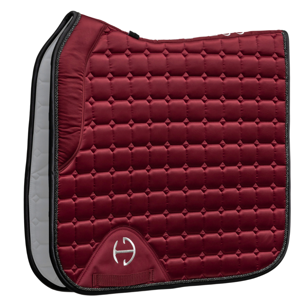 Halter Ego - Satin Classic Dressage Saddle Pad (Cob) - Crimson Rose