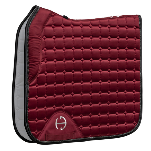 Halter Ego - Satin Classic Dressage Saddle Pad (Cob) - Crimson Rose