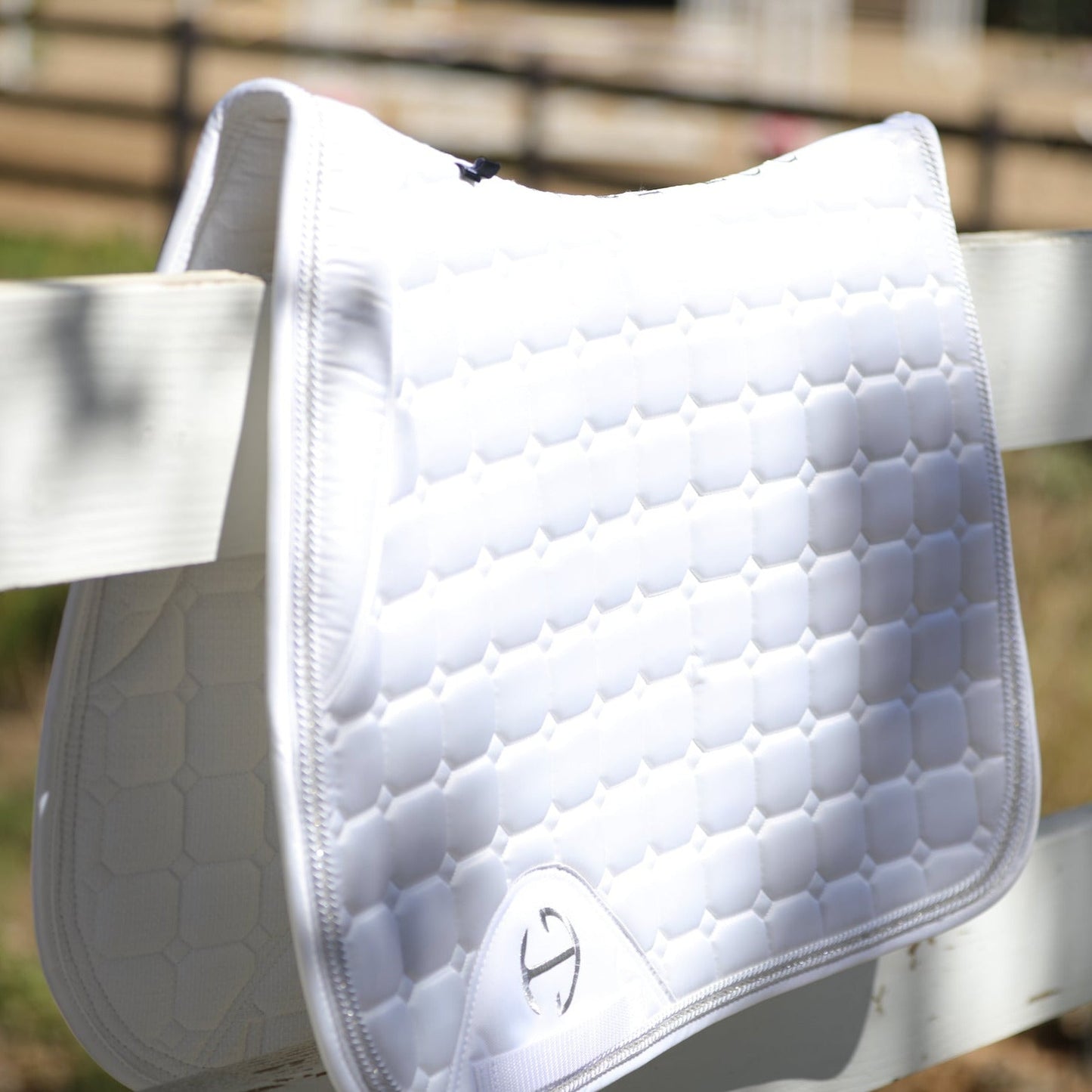 Halter Ego - Satin Classic Jump Competition Saddle Pad - White
