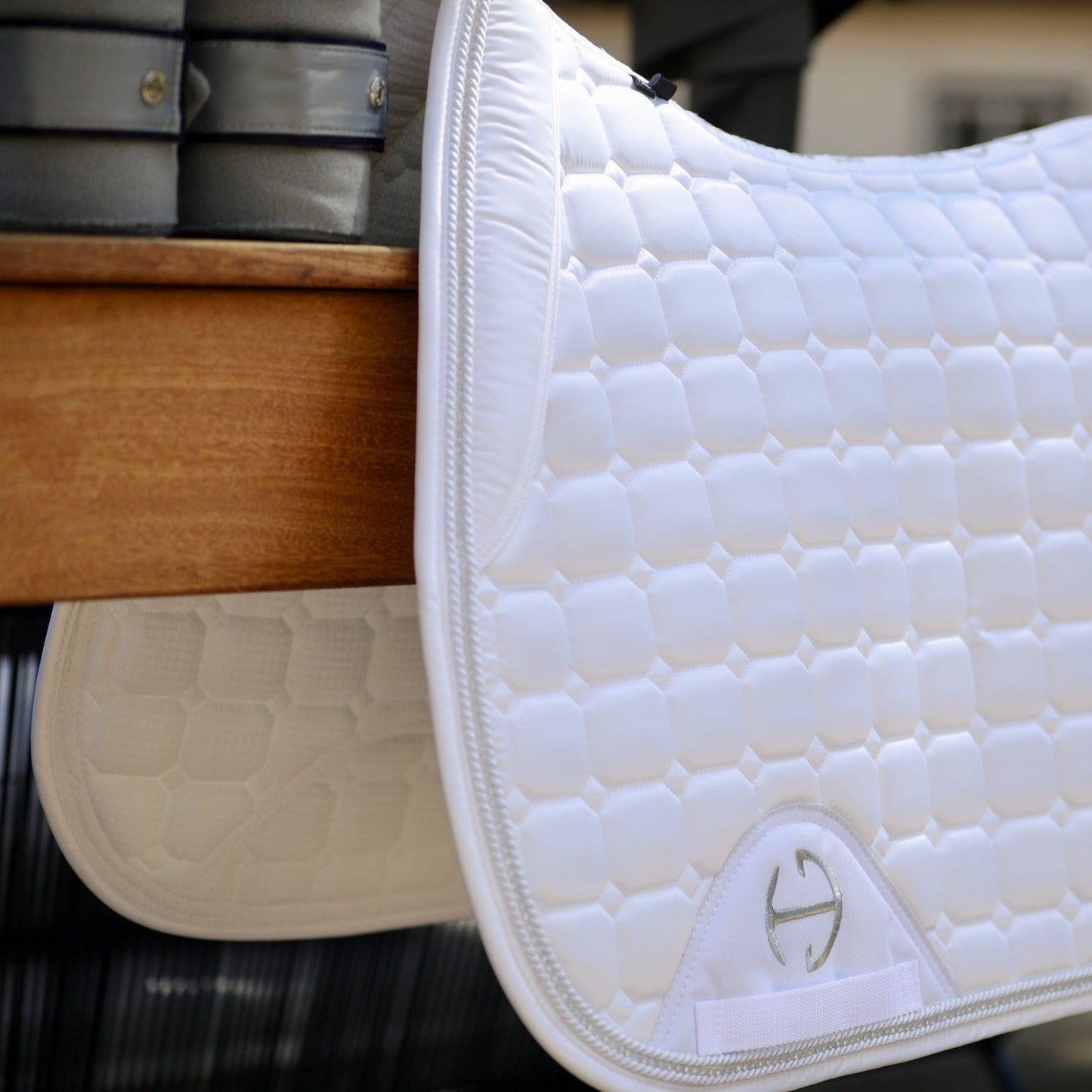 Halter Ego - Satin Classic Jump Competition Saddle Pad - White