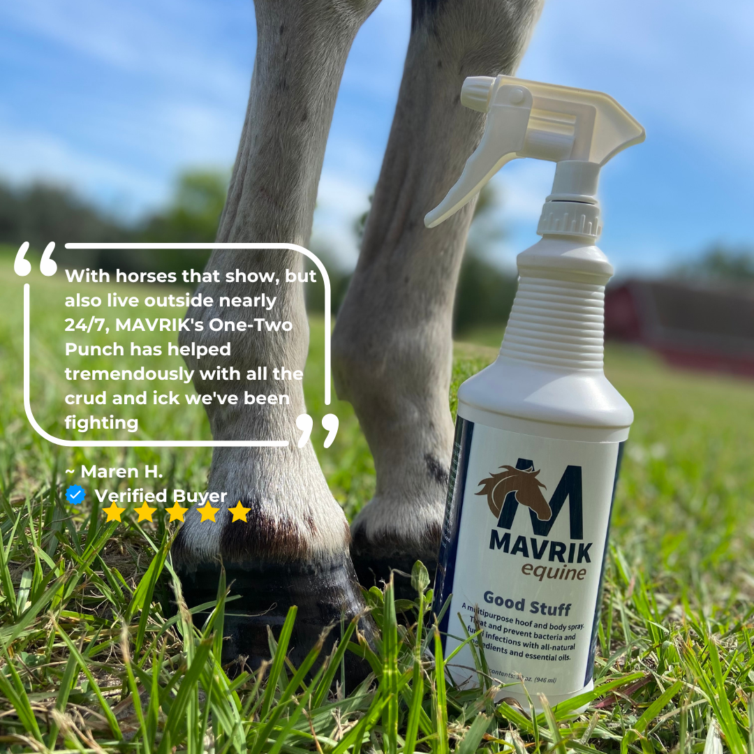 MAVRIK Equine - Good Stuff™ Multipurpose Spray Soothes, Treats & Prevents Skin, Coat & Hoof Ailments Plus-Stop Itchy Tails!