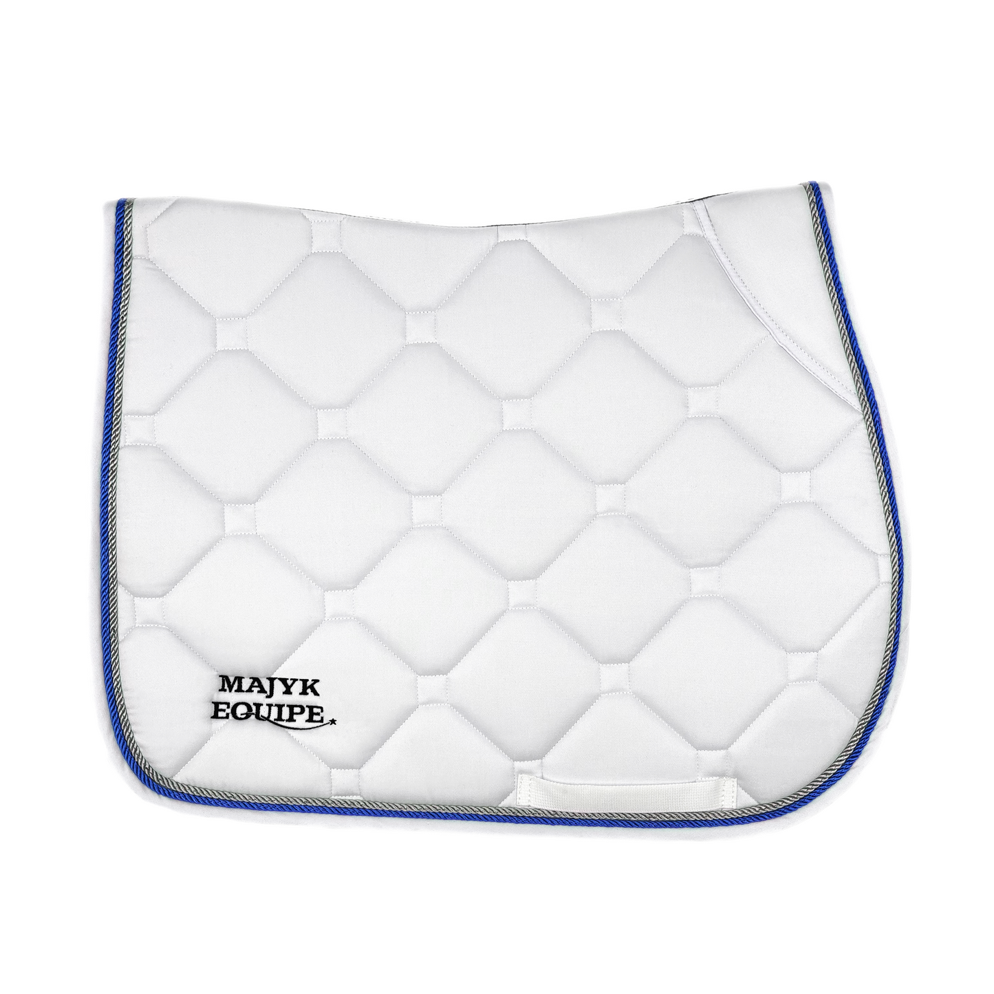 Majyk Equipe - White Classica Cotton Euro Saddle pad