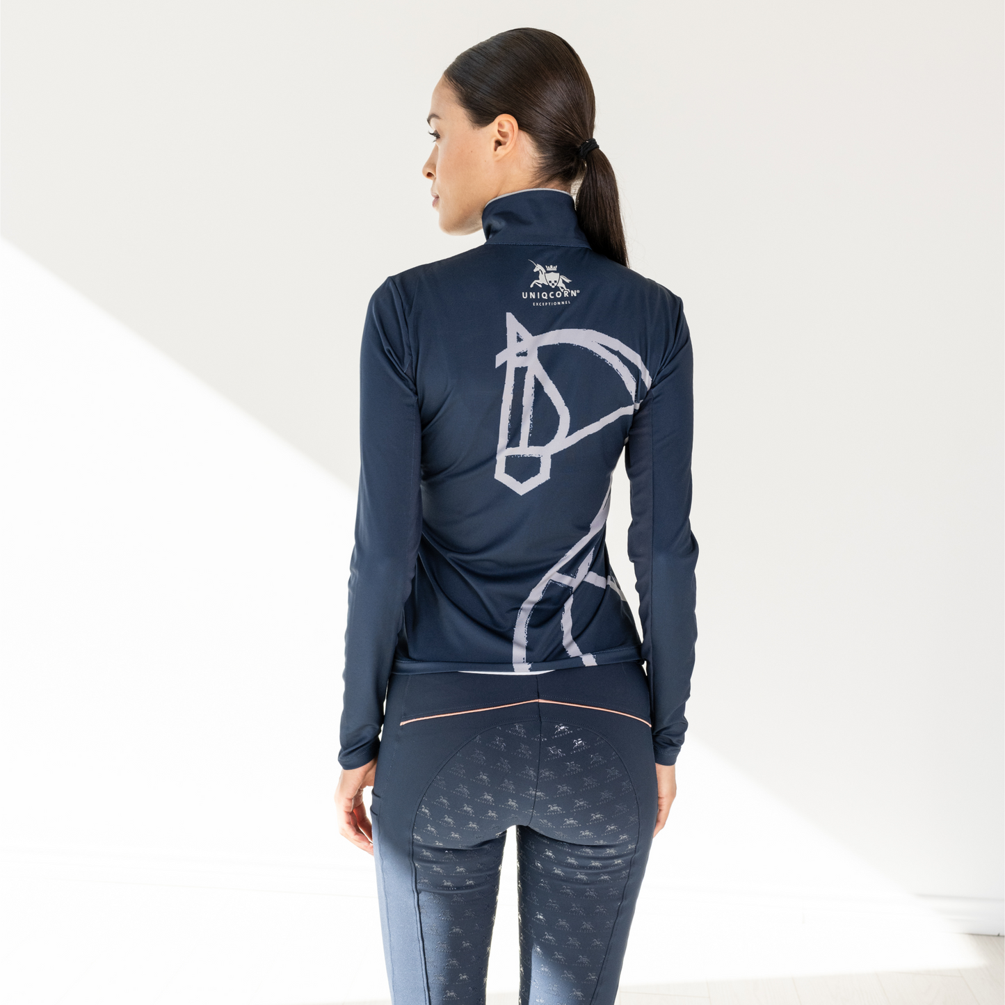 Uniqcorn Exceptionnel Haute Voyage Collection Long Sleeve Sun Shirt "Painted Horse" Blue