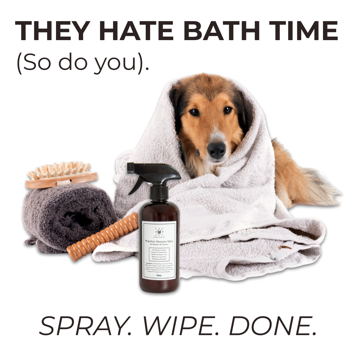 The Hoof & Paw Co. Waterless Shampoo Spray for Dogs & Horses - 16oz