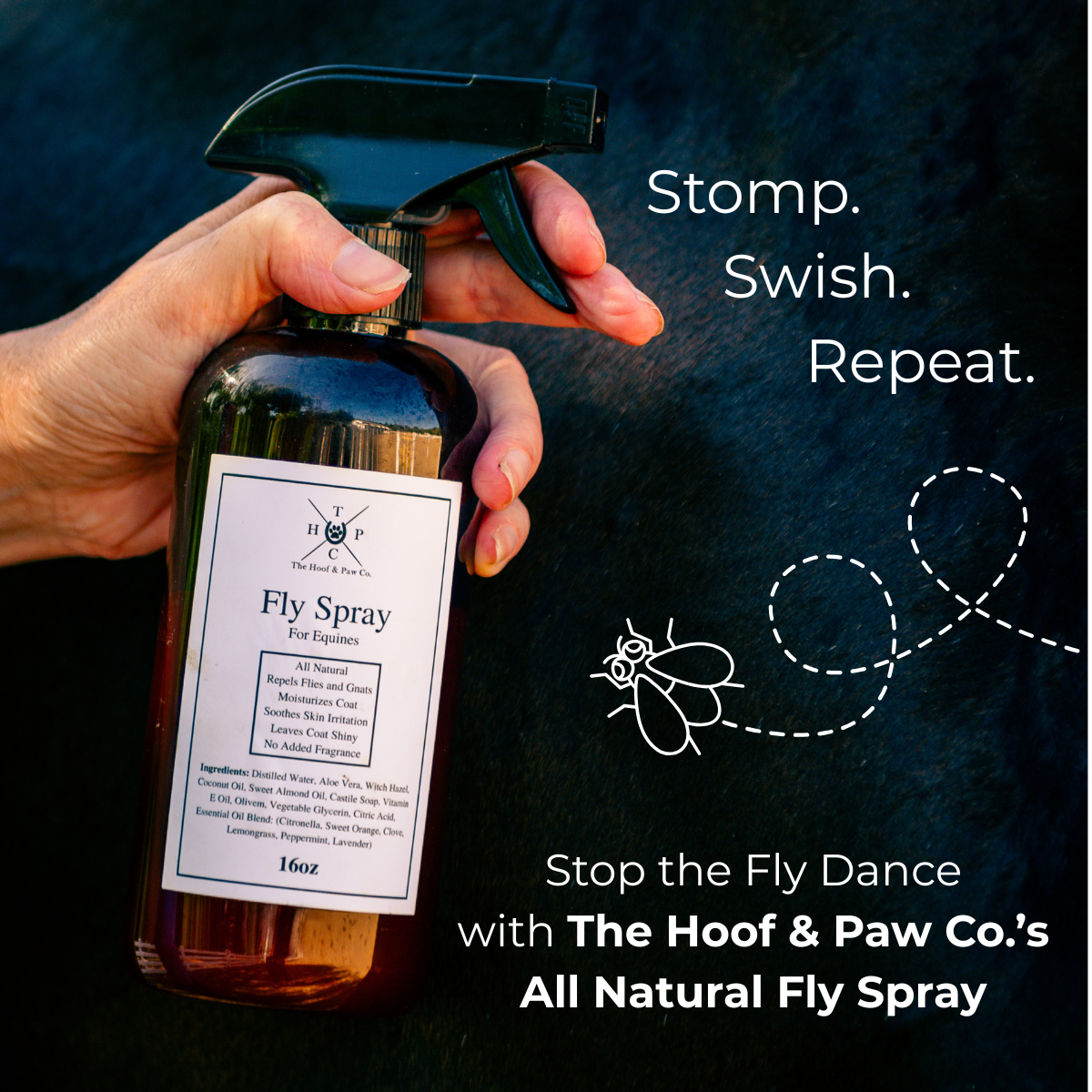 The Hoof & Paw Co. Fly Spray for Horses - 16oz