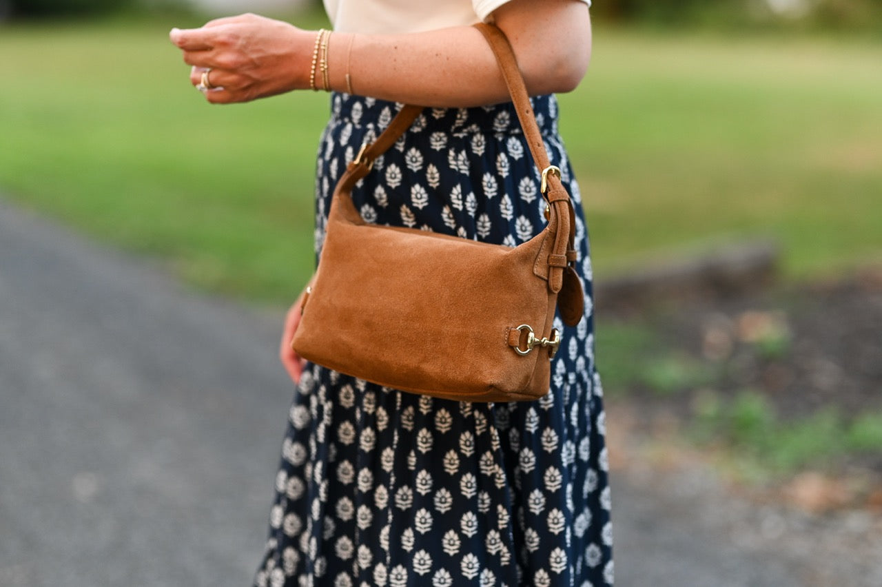Tucker Tweed  - Bethany Bit Bag Suede- Limited Edition Milk Chocolate