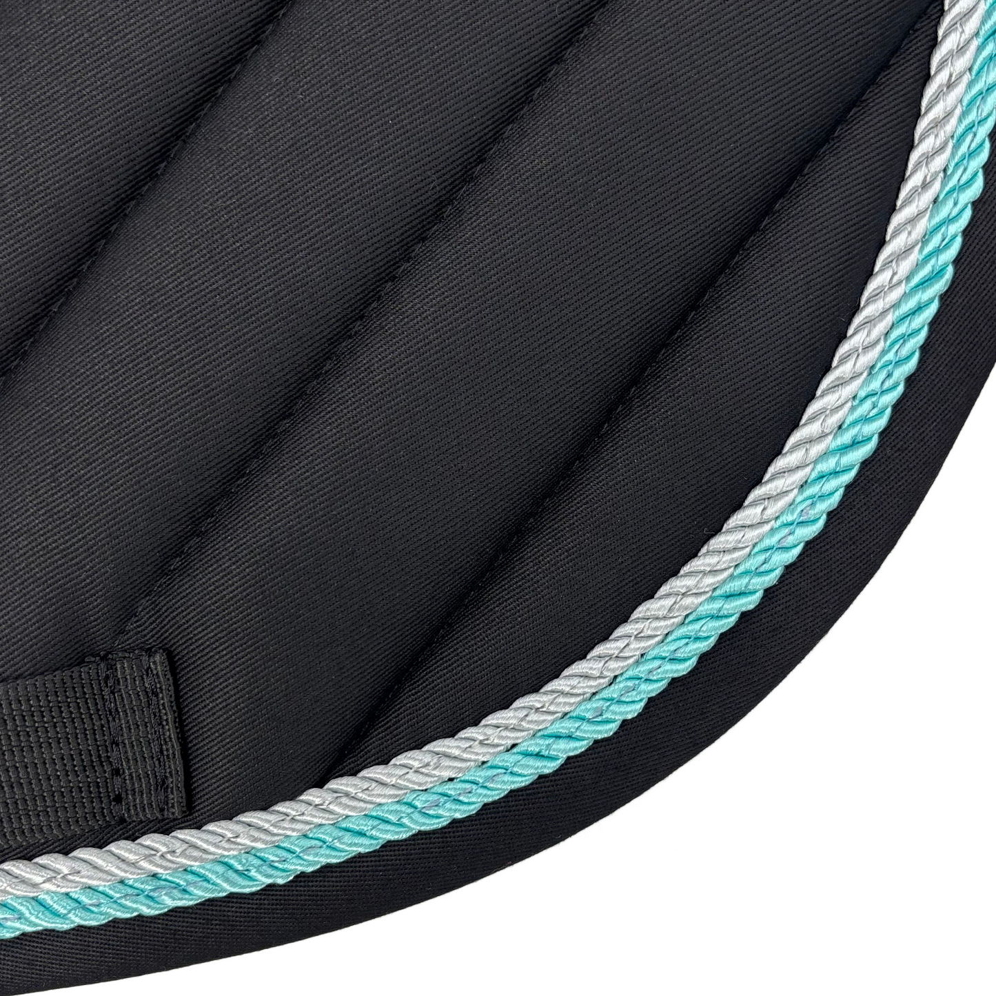 Majyk Equipe - Black Cotton Oblique Euro Saddle Pad