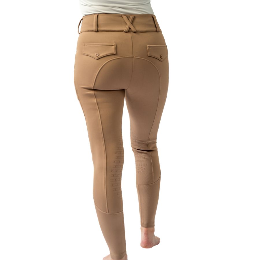 Correct Connect - Beige Mid-Weight Winter Knee Patch Breeches