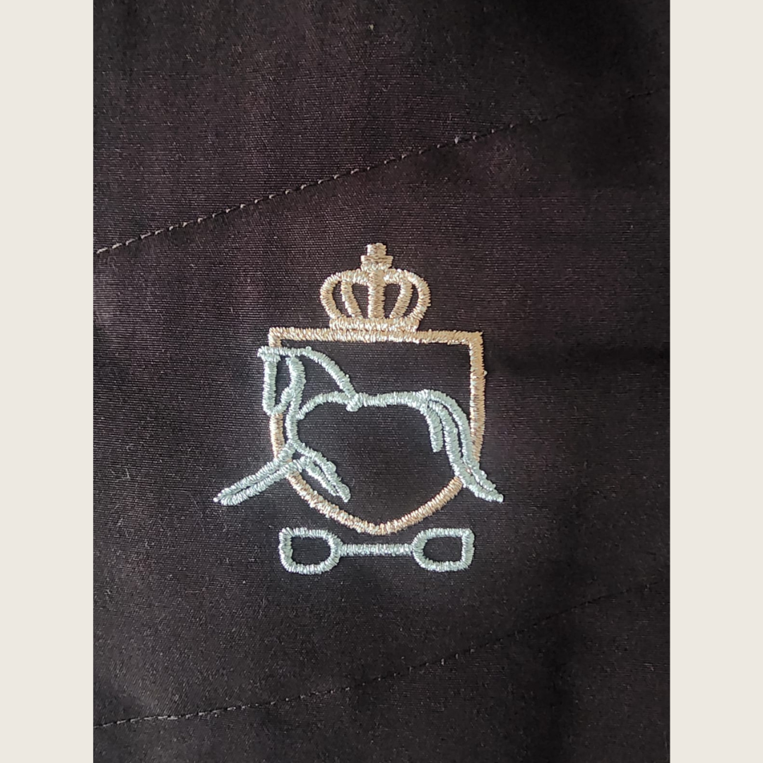 Dressage Queen Dream - Chocolate Brown Duck Down Riding Coat with Velvet Collar