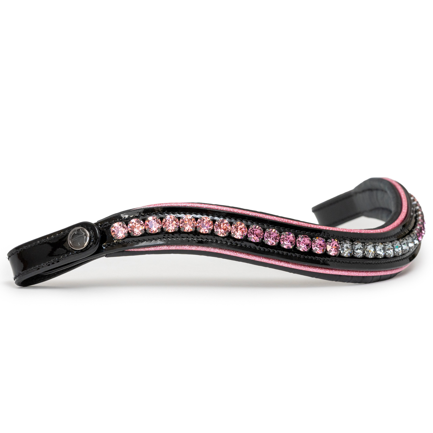 Halter Ego - The Ellie Black Patent Leather Snaffle Bridle With Removable Flash