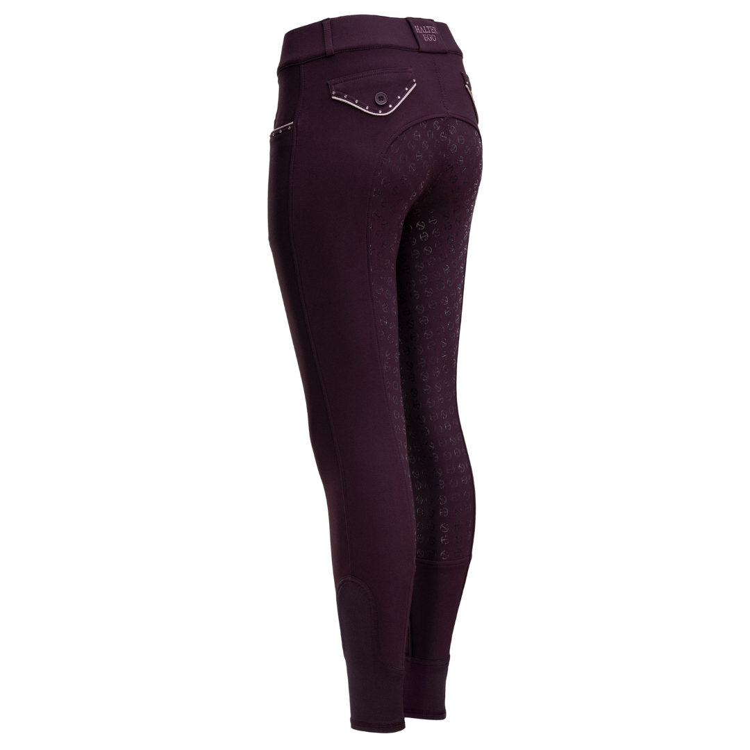 Halter Ego - Evolution Full Seat Breeches - Dark Plum - MID WAIST