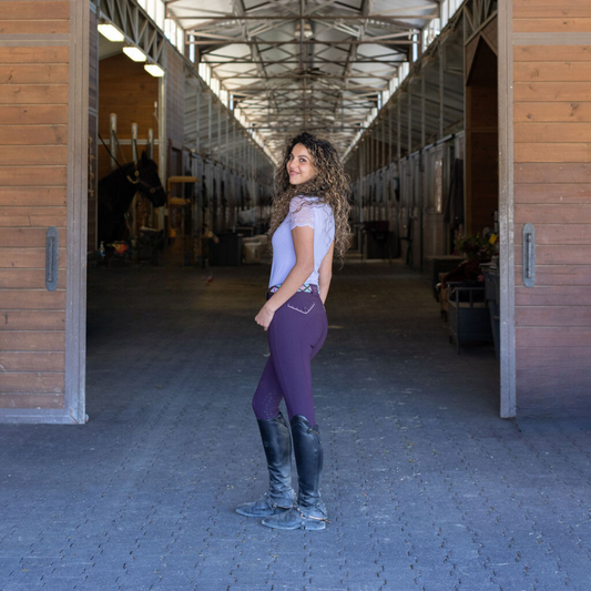 Halter Ego - Evolution Knee Patch Breeches - Dark Plum