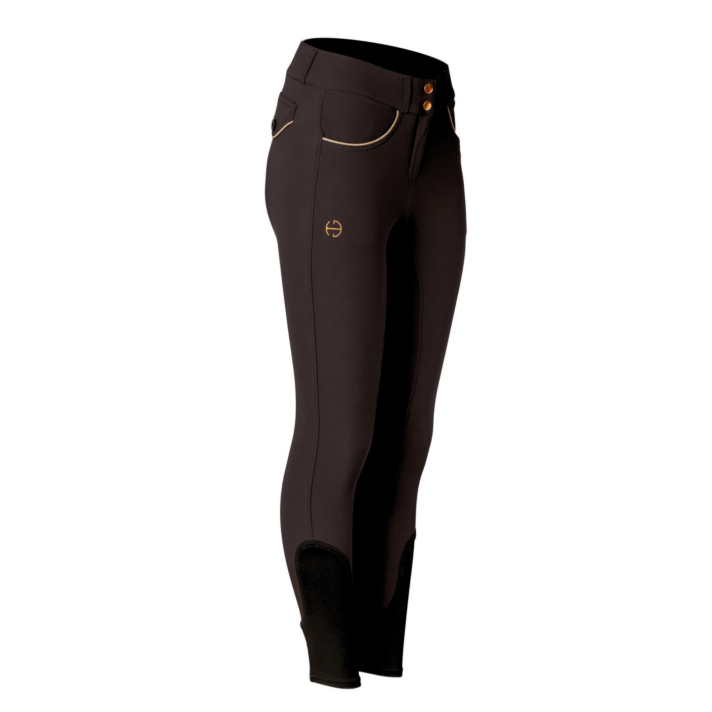 Halter Ego - Evolution Knee Patch Breeches - Black + Rose Gold