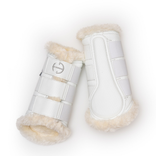 Halter Ego - Carbon Tech Collection Brushing Boots - White / Natural