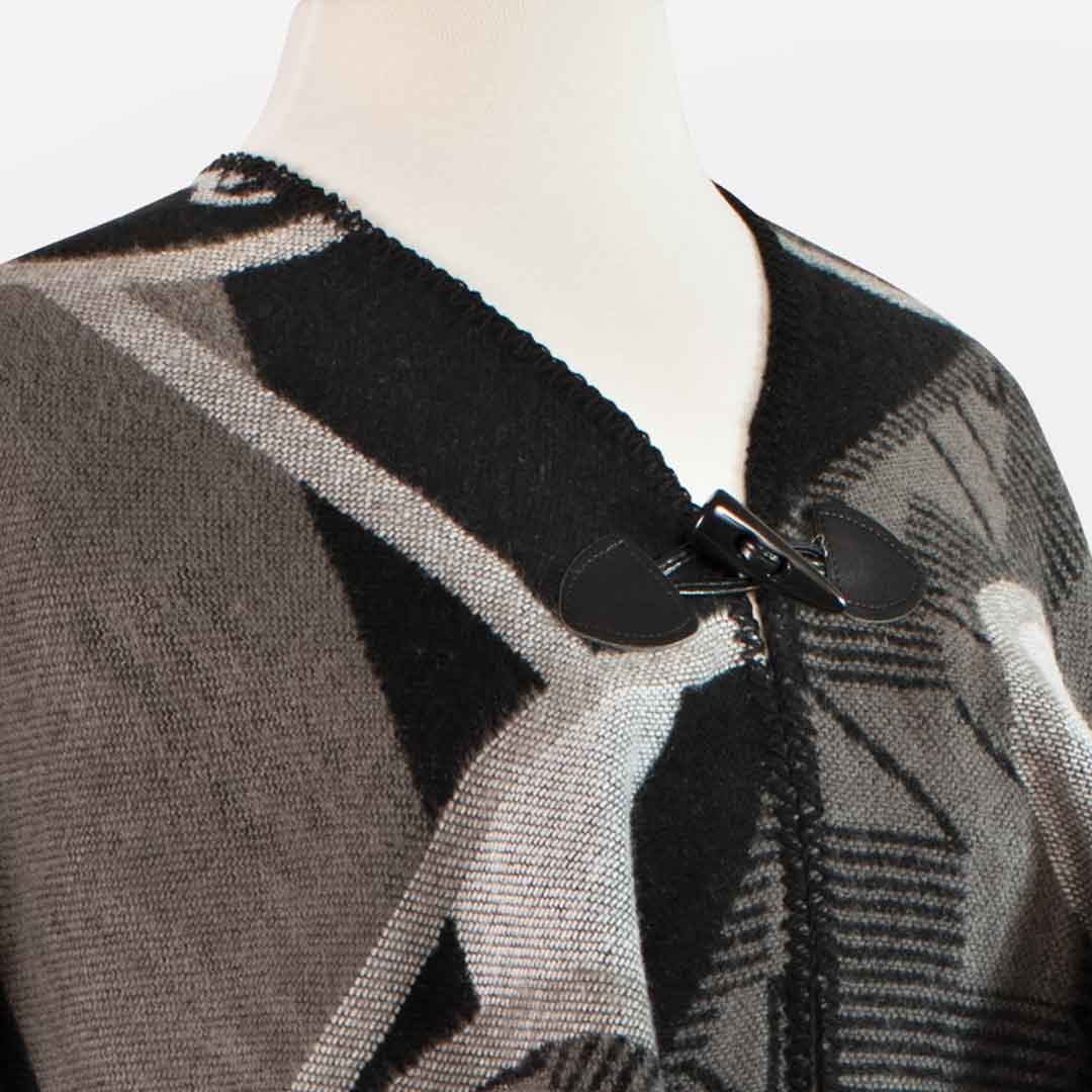 Urban Equestrian Adina -  Equestrian Motif Shawl in Charcoal Wrap