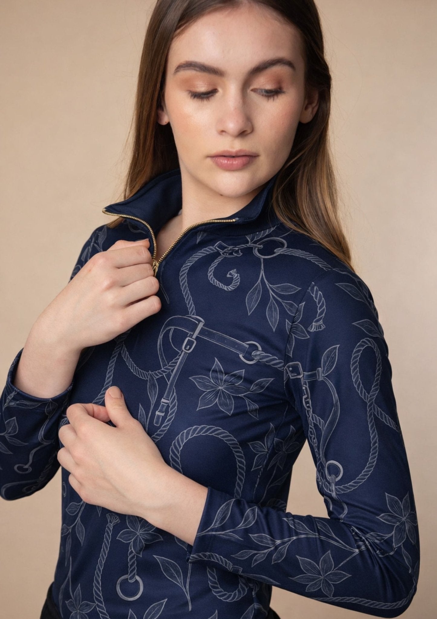 Rönner | Harmony Midlayer – Ropes Print - Oat  – Long Sleeve