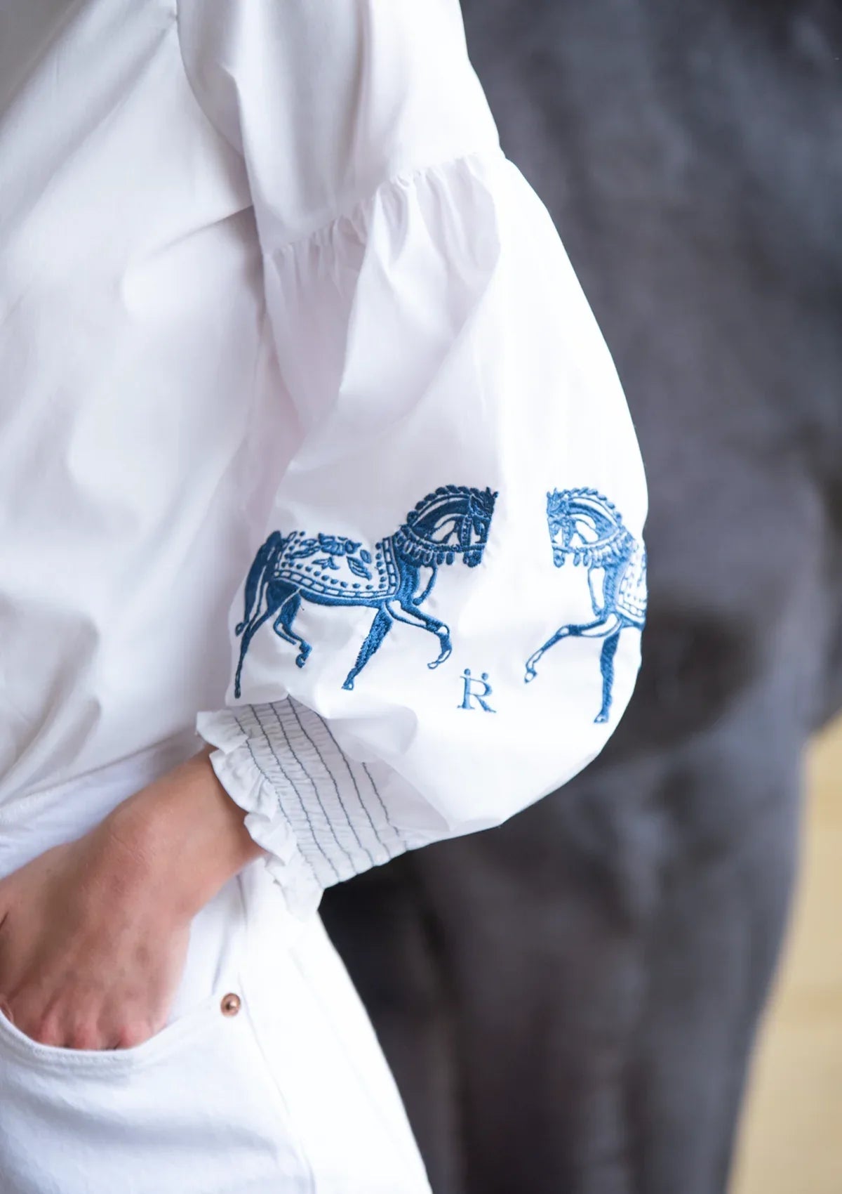 Rönner | Annie Shirt Embroidered | White