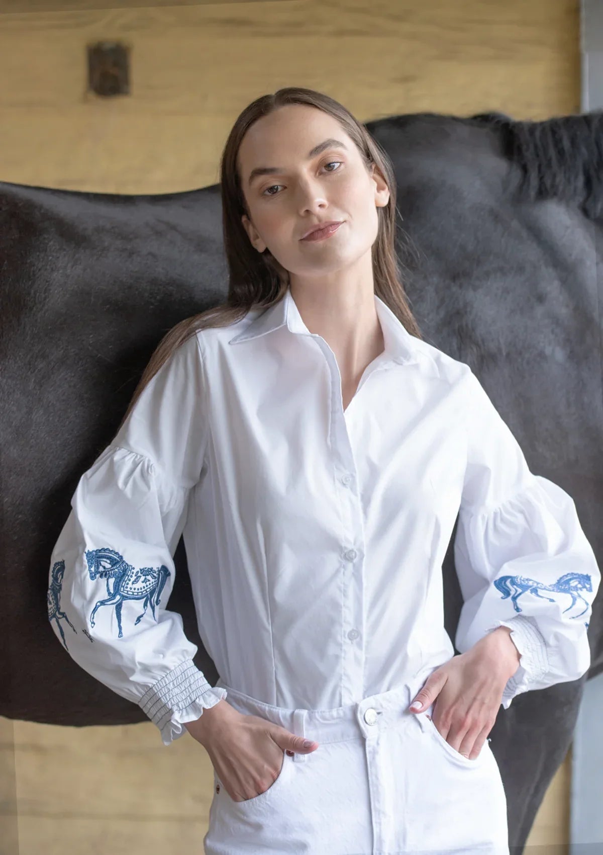 Rönner | Annie Shirt Embroidered | White