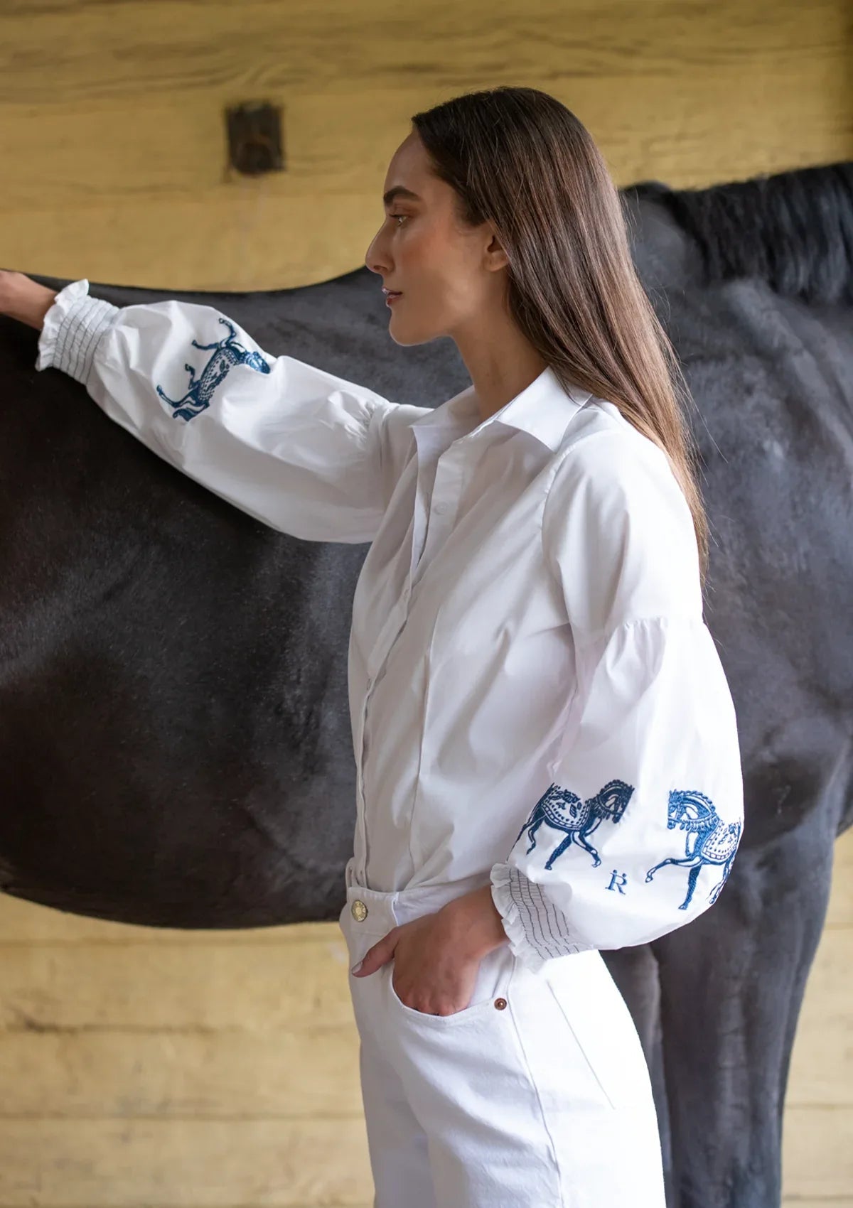 Rönner | Annie Shirt Embroidered | White