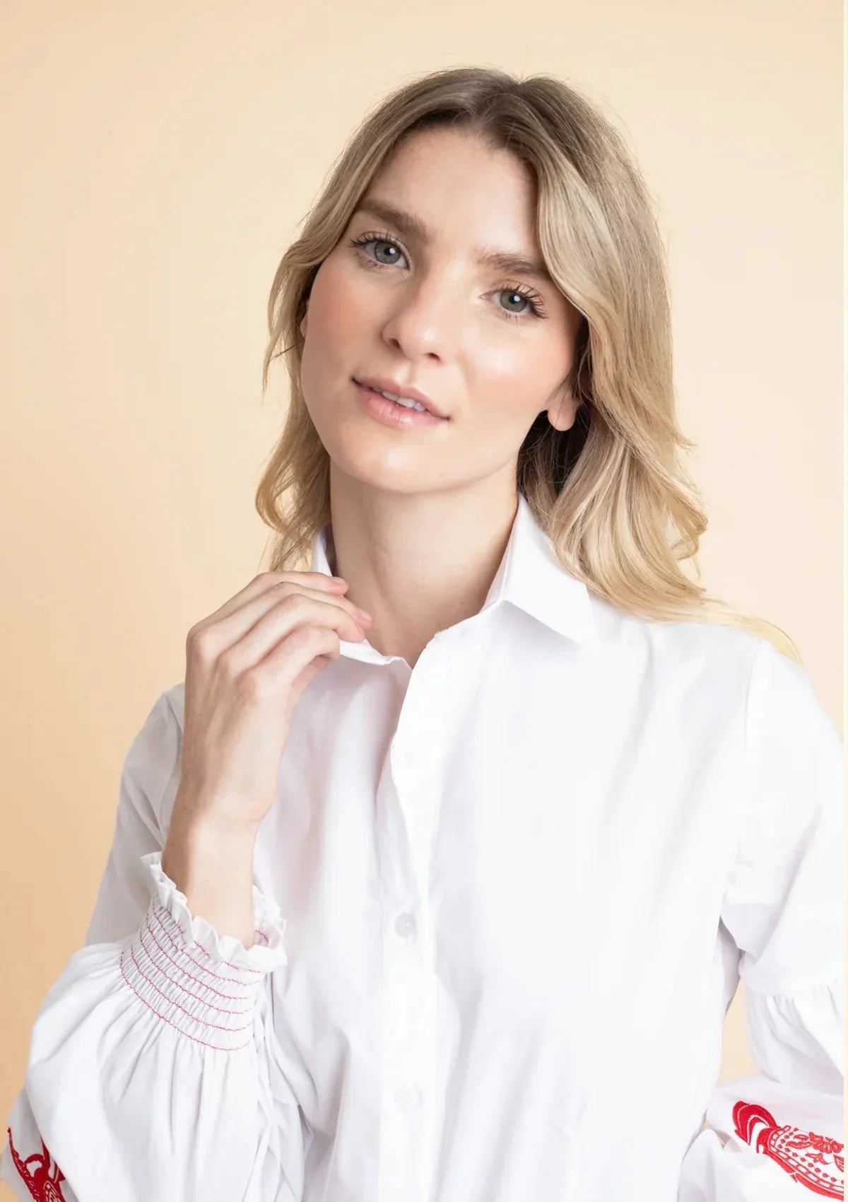 Rönner | Annie Shirt Embroidered | White