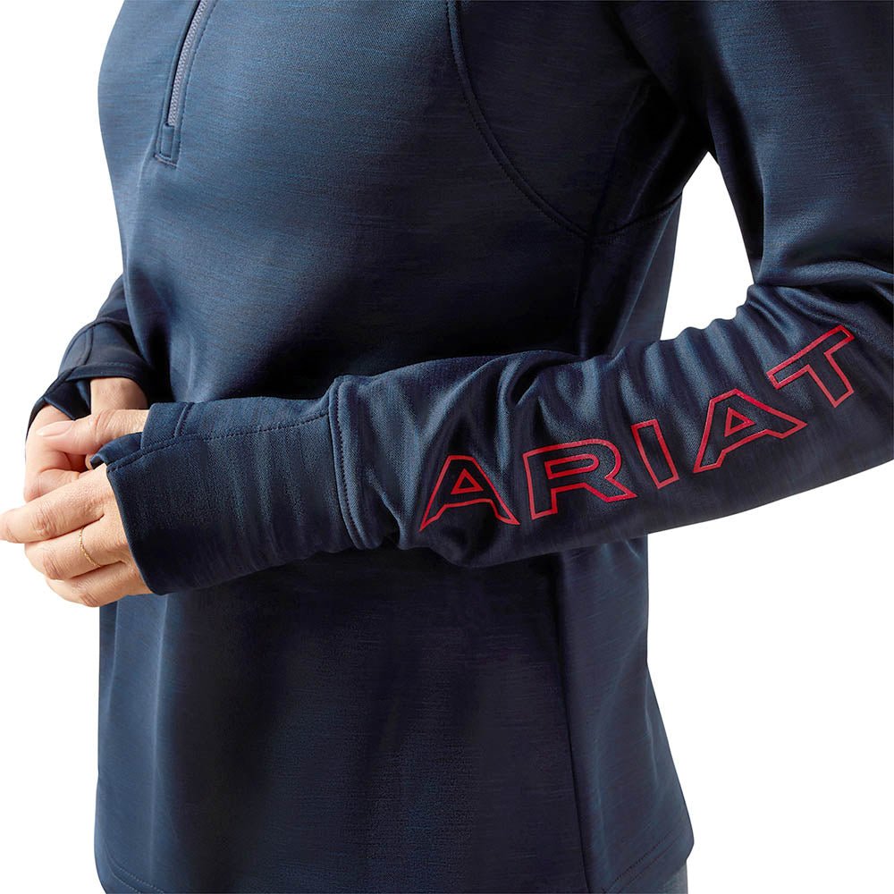 Ariat Women's Team EQ 1/4 Zip Pullover – Lightweight Fleece Riding Pullover