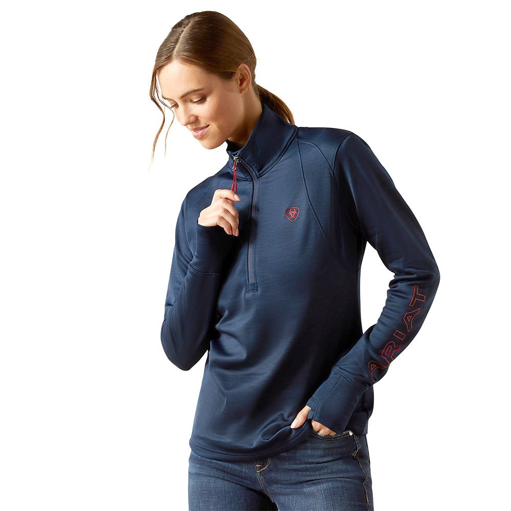 Ariat Women's Team EQ 1/4 Zip Pullover – Lightweight Fleece Riding Pullover